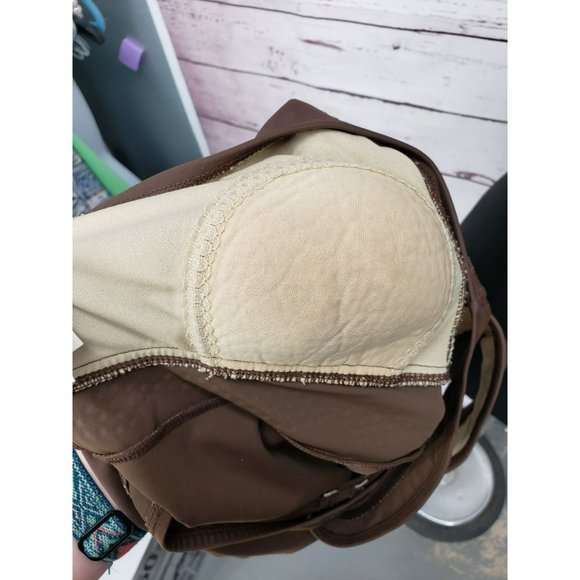 Contour By Beach Scene Brown Studded V-Neck Tankini Swimsuit‎ Top Size 8 - Picture 4 of 11